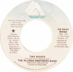 The Allman Brothers Band : Two Rights